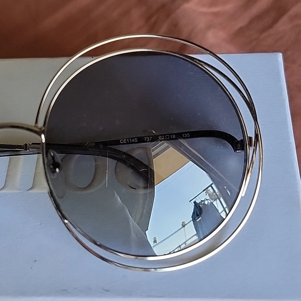 Chloe Carlina Round Frame Sunglasses - Picture 5 of 11